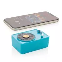 Mini vintage 3W-os vezeték nélküli hangszóró Kék