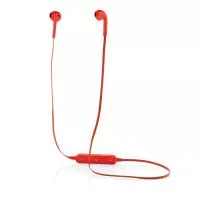 Vezeték nélküli fülhallgató tartóval Piros