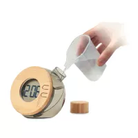 DROPPY LUX Vízzel működő bambusz LCD óra