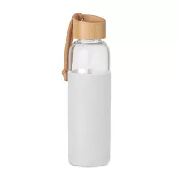 CHAI Üveg palack szilikon tok,500ml Fehér