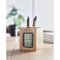 MANILA Bambusz tolltartó és LCD óra