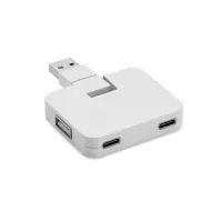 SQUARE-C 4 portos USB hub Fehér
