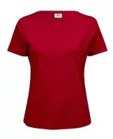 Ladies Interlock T-Shirt Piros
