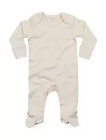Baby Sleepsuit with Scratch Mitts Organic Natural