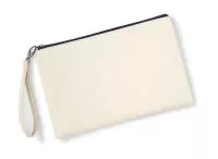 Canvas Wristlet Pouch Natural/Navy