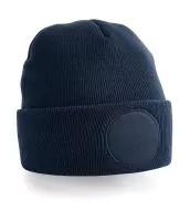 Circular Patch Beanie French Navy