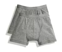 Classic Boxer 2 Pack Light Grey Marl