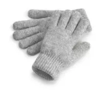 Cosy Ribbed Cuff Gloves Grey Marl