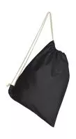 Cotton Backpack Single Drawstring Black