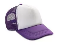 Detroit ½ Mesh Truckers Cap Purple/White