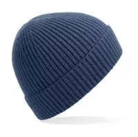 Engineered Knit Ribbed Beanie Steel Blue