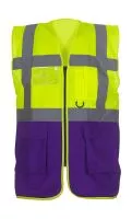 Fluo Executive Waistcoat Fluo Yellow/Purple