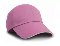 Herringbone Cap Pink/White