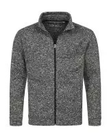 Knit Fleece Jacket Dark Grey Melange