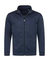 Knit Fleece Jacket Marina Blue Melange