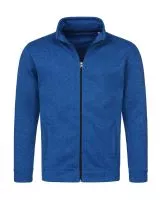 Knit Fleece Jacket Blue Melange