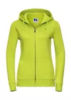 Ladies` Authentic Zipped Hood Lime