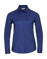 Ladies` Classic Oxford Shirt LS Aztec Blue