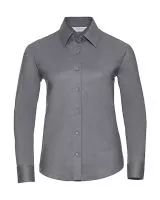 Ladies` Classic Oxford Shirt LS Silver