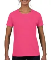 Ladies` Heavy Cotton T-Shirt Rózsaszín