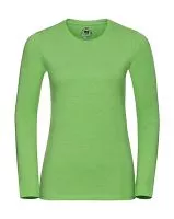 Ladies Long Sleeve HD T Green Marl