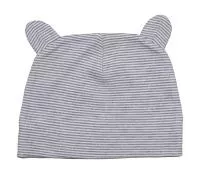 Little Hat with Ears White/Heather Grey Melange