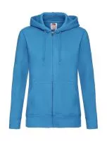 Premium Kapucnis felső Sweat Jacket Lady-Fit Azure Blue