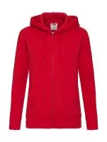 Premium Kapucnis felső Sweat Jacket Lady-Fit Piros