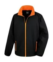 Printable Softshell Jacket Black/Orange