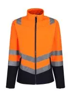 Pro Hi Vis Softshell Jacket Orange/Navy