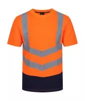 Pro Hi Vis T-Shirt Orange/Navy