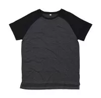 Superstar Short Sleeve Baseball T Charcoal Grey Melange/Black