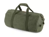 Vintage Canvas Barrel Bag Vintage Military Green