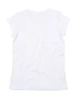 Women`s Organic Roll Sleeve T Fehér