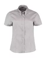 Women`s Tailored Fit Premium Oxford Shirt SSL Silver Grey