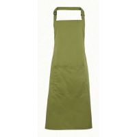 ‘COLOURS’ BIB APRON WITH POCKET Oasis Green