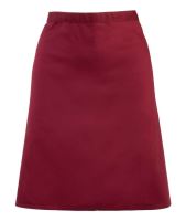 'COLOURS COLLECTION’ MID LENGTH APRON Burgundy