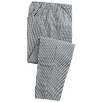 CHEF'S PULL-ON TROUSERS Black/White Check