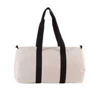 COTTON CANVAS HOLD-ALL BAG Natural/Black
