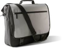 DOCUMENT BAG WITH FRONT FLAP Black/Light Grey