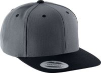 FLAT PEAK CAP - 6 PANELS Dark Grey/Black
