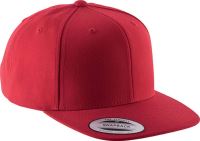 FLAT PEAK CAP - 6 PANELS Red/Red