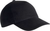 HEAVY COTTON CAP - 5 PANELS Black