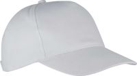HEAVY COTTON CAP - 5 PANELS White