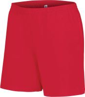 LADIES' JERSEY SPORTS SHORTS Red
