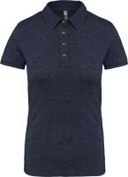 LADIES' SHORT SLEEVED JERSEY POLO SHIRT French Navy Heather