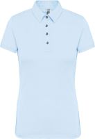LADIES' SHORT SLEEVED JERSEY POLO SHIRT Sky Blue