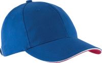 ORLANDO - OEKOTEX CERTIFIED 6 PANEL CAP Royal Blue/White/Red