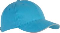 ORLANDO - OEKOTEX CERTIFIED 6 PANEL CAP Surf Blue/Light Grey