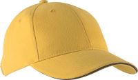 ORLANDO - OEKOTEX CERTIFIED 6 PANEL CAP Yellow/Slate Grey